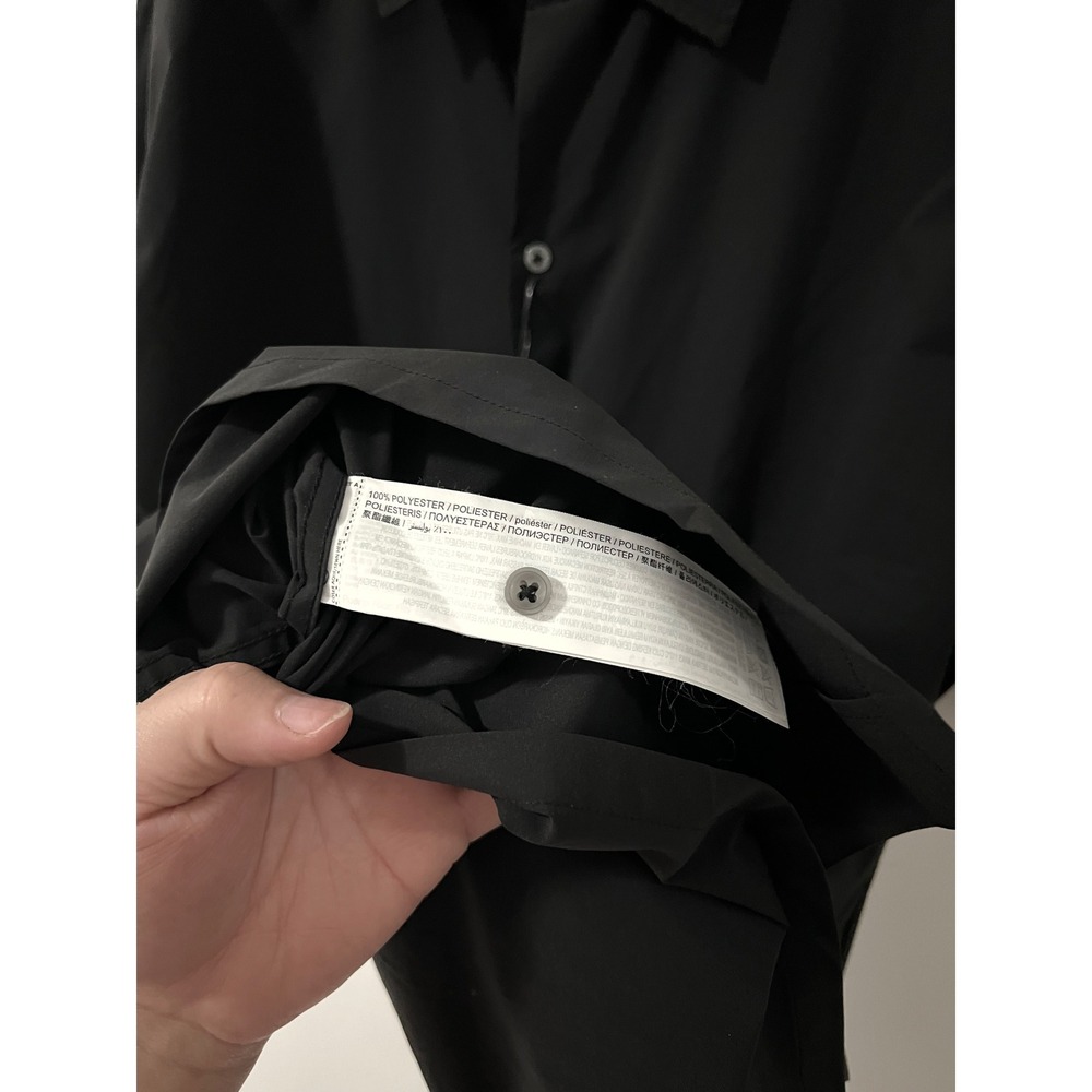 MNG Improved Mens Black Short Sleeve Button Up Thermoregulator Shirt - Picture 7 of 8